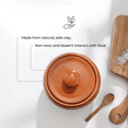 thumbnail image 2 of STP GOODS Baking Dish Set of 4 with Oven Fork Handmade Baking Pot with Lid Oven Pots Stoneware Clay Cookware Bakeware, Beige, 2 of 10