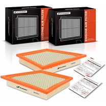 A-Premium 2-PC Engine Air Filter Compatible with Cadillac CT6 2016 2017 2018 2019 V6 3.0L, Replaces# 23441383, 23450879