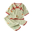 thumbnail image 3 of Sunnyoo Pyjamas pour Filles Tout-Petits Style Hanfu Traditionnel Chinois, Tailles 2-3T, 3 of 3