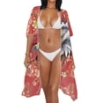 thumbnail image 3 of HELLHERO Polyester Bathing Suit Cover Up for Party Showcase Feminine Charm Comfort Eagle Floral, 3 of 6