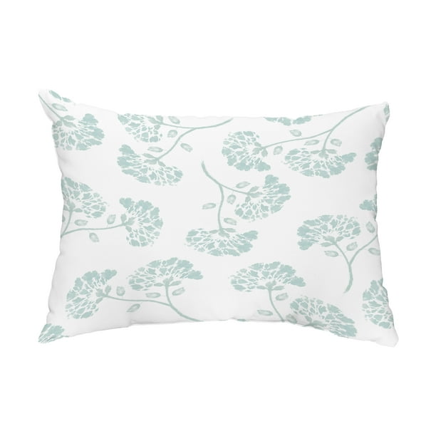 Simply Daisy, 14" x 20" April Blue Floral Decorative Outdoor Pillow