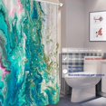thumbnail image 2 of Abstract Watercolor Art Decor Shower Curtain Contemporary Modern Original Oil Print Polyester Fiber Plastic Rings QuickDrying Waterproof for Bathtubs/Bathroom of Artistic Elegance (72"x72), 2 of 6