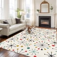 thumbnail image 2 of Large Area Rugs for Living Room Bedroom, Middle Century 8'x10' Rug Washable Carpet Runner Indoor Outdoor, Geometric Modern Abstract Vintage Non Slip Floor Mats Rug for Kitchen, Patio, 2 of 8