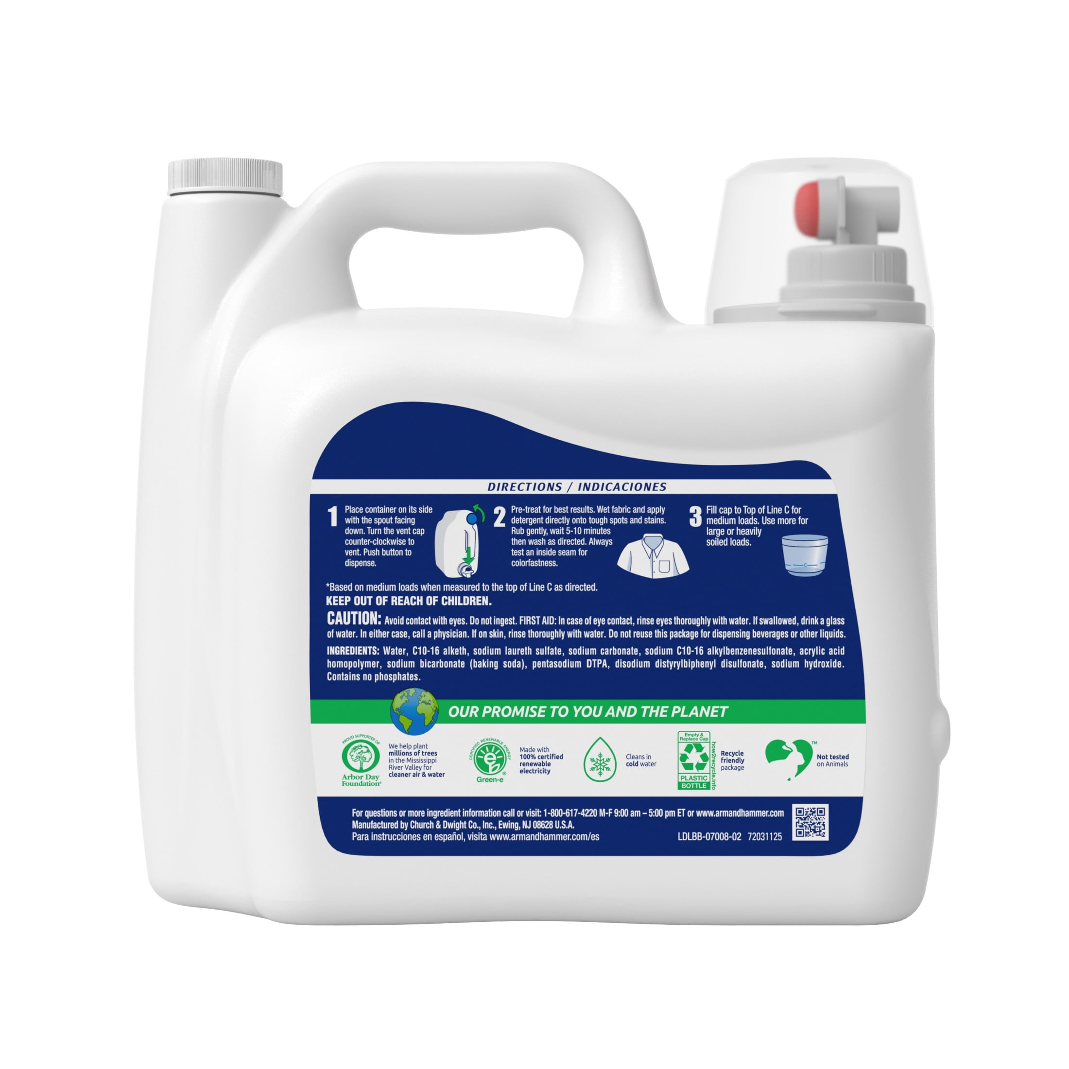 ARM HAMMER Sensitive Skin Free Clear 170 Loads Liquid Laundry Detergent 170 Fl oz
