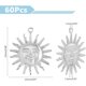 thumbnail image 2 of 60Pcs Sun Face Charms Sun Charm Celestial Sun Charms Smiling Sun Face Charm Stainless Steel Pendant Charms Dangle Charms Supplies for Necklace DIY Making Supplies Hole: 1.2mm, 2 of 5