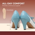 thumbnail image 2 of Chase & Chloe Women's Mary Jane Oxford Pumps - Cute Low Kitten Heels - Retro Round Toe Shoe with Ankle Strap, 2 of 5