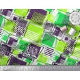 thumbnail image 3 of Soimoi Green polyester Crepe Fabric Geometric Abstract Printed Craft Fabric by the Yard 52 Inch Wide, 3 of 3
