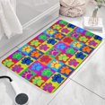 thumbnail image 3 of Colorful Dog Paw Footprint Flannel Non Slip Door Rugs,Washable Door Mats Indoor,Decorative Door Mats,Dirt-Resistant and Absorbent Doormat for Entrance,Bedroom,Kitchen,Bathroom,23.5x16in(60x40cm), 3 of 5