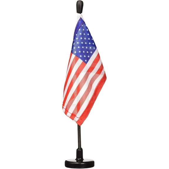 x 6" Flag with Magnetic Base and 11" Tall Flexible Steel Pole