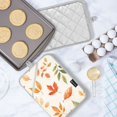 thumbnail image 5 of Yayeee Pot Holders Kitchen Heat Resistant with Pocket 7"x9.8" Cotton Oven Cooking Hot Pads, Beige Autumn Leaves, 5 of 7