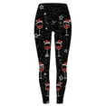 thumbnail image 4 of MKLEKYY Leggings de compresión para mujer Leggings con estampado de copos de nieve navideños de cristal rojo para mujer para uso deportivo, 4 of 4