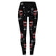 thumbnail image 4 of MKLEKYY Leggings de compresión para mujer Leggings con estampado de copos de nieve navideños de cristal rojo para mujer para uso deportivo, 4 of 4