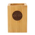 thumbnail image 1 of Miangastore Desktop Pen Holder Decorative Bamboo Pen Holder Multi-function Pen Organizer Office Supply, 1 of 9