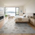 thumbnail image 3 of ODIKA 9'x12' Beige Rainbow Dots Abstract Geometric Washable Area Rug Contemporary Whimsical Scattered Motifs With Playful Shapes Low Pile, Flatwoven, for Great Room, Indoor Concept, Large Living, 3 of 7