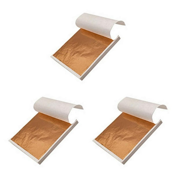 Papel de hoja de aluminio Inteprter 100 Uds. dorados impermeables oro/plata/rosa