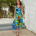 thumbnail image 5 of Nostalgic Vintage Floral Sleeveless Dress Woman Fashion Long Dresses Women's Summer Suit Dress 2025, 5 of 7