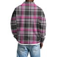 thumbnail image 4 of Nokdvo Waffle Long Sleeve Polo Shirts for Men Collared Quarter Button Polo Waffle Knit Plaid Pullover Lightweight Big and Tall Relaxed Fit Comfort Clothing,Light pink 2XL, 4 of 4