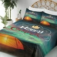 thumbnail image 3 of Ambesonne Happy Camper Fitted & Top Sheet Set with Shams, Aurora Borealis Tent, Multicolor, 3 of 5