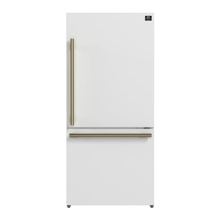 Forno FFFFD178531W 17.2 Cu. Ft. White Counter-Depth Bottom-Freezer Refrigerator