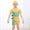 Yellow, variant on Delliss Toddler Boys Dinosaur Print Swimsuits One Piece Rash Guard Swimwear Zipper Bathing Suit with Hat Dinosaur Swimsuit Set