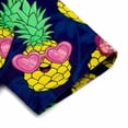 thumbnail image 5 of FINALGANG Kids Short Sleeve Hawaiian Shirt With Cute Pineapple Print Spread Collar Casual Loose Fit For Boys Girls Summer Vacation Beach Activities Cozy Top, 5 of 5