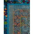 thumbnail image 7 of Unique Loom Calypso Collection Area Rug - Kaiso (2' x 6' Runner Navy Blue/Green), 7 of 7