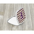 thumbnail image 2 of Letter F Chevron Purple and Gold Compact Mirror CJ1058-FSCM, 2 of 4