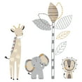 Lambs & Ivy Jungle Safari Gray/Tan/White Nursery 6Piece Baby Crib