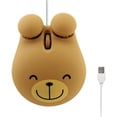 thumbnail image 1 of Ratón con cable USB, forma de oso animal lindo, ratón con cable, mini ratones ópticos portátiles, ratón de ordenador de dibujos animados, 3 botones para ordenador portátil, PC de escritorio, 1 of 7