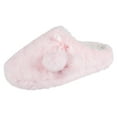 thumbnail image 4 of Jessica Simpson Girls Plush Slip-On Clogs - Comfy Memory Foam Slipper House Shoe with Cute Hearts and Pom Poms for Kids, 4 of 9