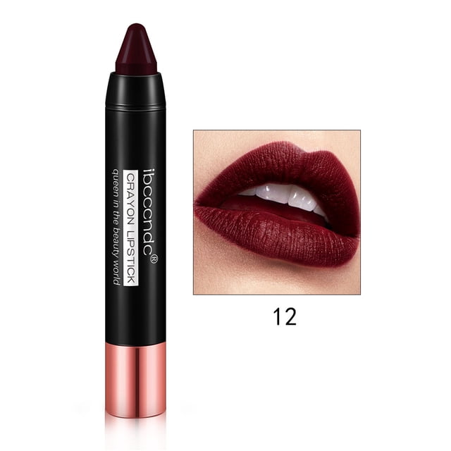 Lápiz labial mate resistente al agua para mujer Delineador de labios cremoso hidratante de larga duración para uso profesional y doméstico Fiesta Boda Maquillaje casual Fácil aplicación Color