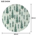 thumbnail image 6 of Light Green Christmas Tree and Snow Pattern Round Tablecloth 60"x60",Wrinkle Wipeable Table Cloth for Kitchen Dining Room Picnic Patio Party, 6 of 6
