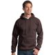 thumbnail image 1 of Sudadera con capucha de bolsillo para hombre Port & Company marrón de chocolate grande Sudadera, 1 of 1