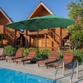 thumbnail image 2 of Aoodor 15ft Large Patio Umbrella with Base Stand, Outdoor Double-Sided Rectangle Umbrella - Green, 2 of 9