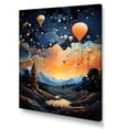 thumbnail image 2 of Designart "Fantasy Adventure In High-Flying Balloon" Hot Air Balloon Canvas Wall Art, 2 of 7