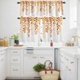 thumbnail image 3 of Plant Leaves Kitchen Curtains Valances and Tiers Set of 3 Green Gradient Orange Turmeric Tier Curtains and Valance with Rod Pocket for Small Windows, 27.5"x36", 3 of 9