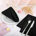 thumbnail image 3 of sunsanly 6Pcs Dinner Napkins Careful Trim Soft Fabric Neat Decorative Color Satin Square Shape Table Napkins Hotel Accessories, 3 of 8