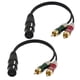 thumbnail image 1 of 2x XLR de a cable de micrófono RCA dual Patch Y Cable divisor, 1 of 7