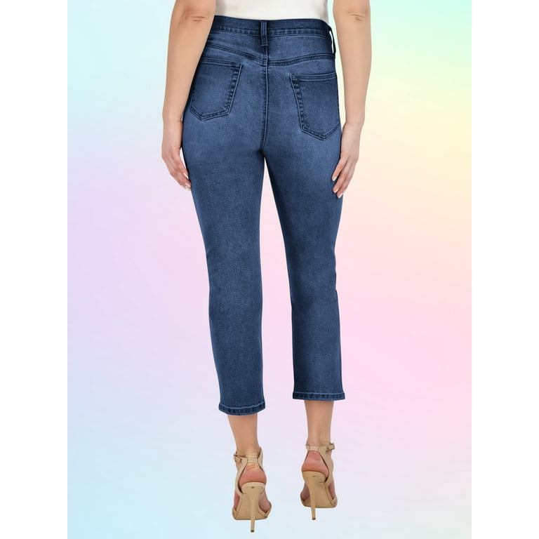 Savi Parker Maternity Jeans for Women – Straight Leg – Elastic High Waist  Pants, Pregnancy Clothes for All Seasons (XL, Marina Wash)
