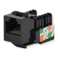 thumbnail image 2 of 25 pack lot Keystone Jack Cat5e Black Network Ethernet 110 Punchdown 8P8C, 2 of 3