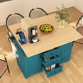 thumbnail image 6 of Dual Drop Leaf & Folding Design / Transformable Kitchen Island for Dining, Work, and Storage, 6 of 6