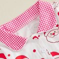 thumbnail image 6 of Cjfdfy Toddler Baby Girls Christmas Pajamas Set Christmas Print Gingham Ruffles Button-down Long Sleeve Tops And Pants Infant Cute My First Christmas Holiday Sleepwear 1-7Y, 6 of 9