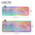 thumbnail image 3 of Large RGB Gaming Mouse Pad Led Glowing Mousepad Non-Slip Rubber Base 13 Light Modes 35.4x15.7 Starry Sky and Star, 3 of 6