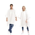 thumbnail image 2 of WWV Waterproof Adult Rain Ponchos Waterproof Thickened Cloak Raincoat Portable Adult Poncho for Outdoor Hiking Cycling Non Disposable Reusable White, 2 of 8