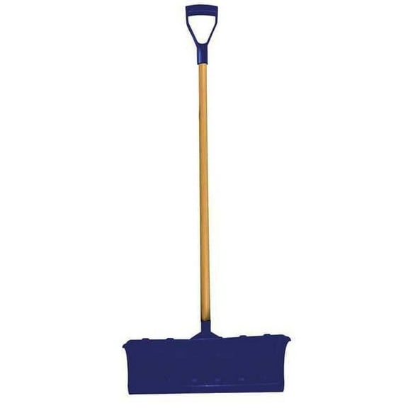 Snow Shovel, 22 1/4 in W x Plastic Blade, 42 in L Wood Handle