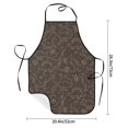 thumbnail image 2 of Yiaed Dinosaur Print Kitchen Apron with Hand Wipe Pockets,Big Pocket,Aprons for Women with Pockets, Waterproof for Cooking Baking, 2 of 7