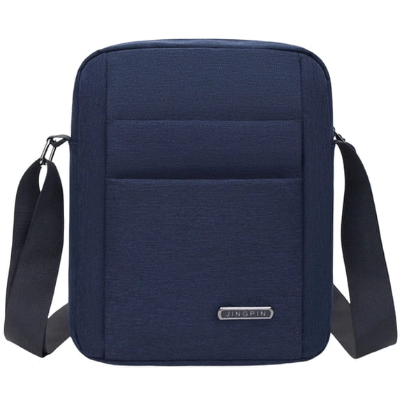 Mwjwdo Men's Lightweight Oxford Fabric Crossbody Bag, Durable Small Shoulder Daypack for Daily Work & Outdoor Activities Blue