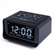 thumbnail image 1 of Brillar Radio despertador digital con cargador USB dual para dormitorio, volumen y brillo de alarma ajustables (negro), 1 of 5