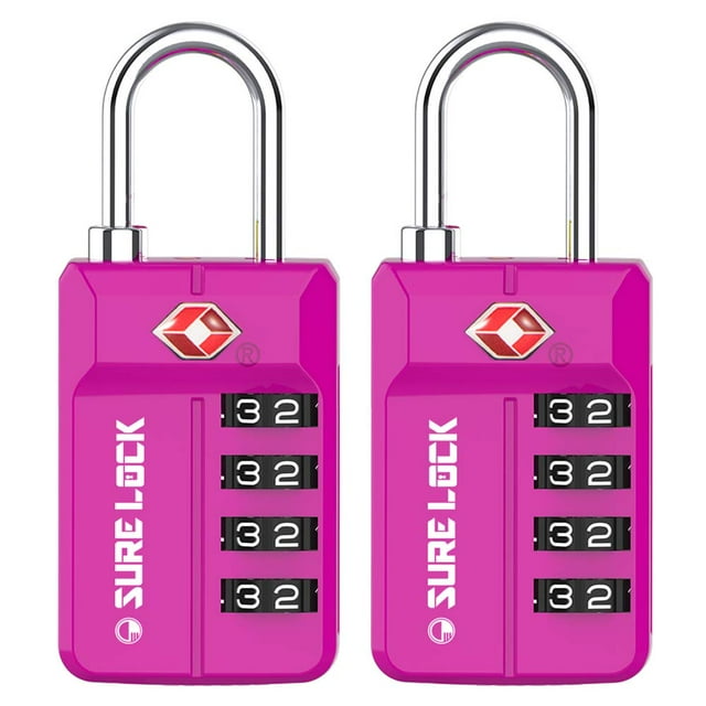 Cerraduras de equipaje de viaje aprobadas por la TSA Cerradura de combinación de alerta abierta para la escuela, oficina, gimnasio, casillero, caja de herramientas, estuche Pelican, diales de fácil le