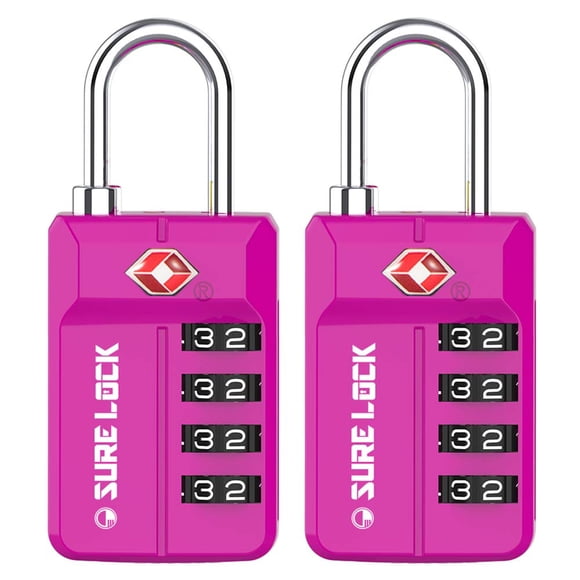 Cerraduras de equipaje de viaje aprobadas por la TSA Cerradura de combinación de alerta abierta para la escuela, oficina, gimnasio, casillero, caja de herramientas, estuche Pelican, diales de fácil le